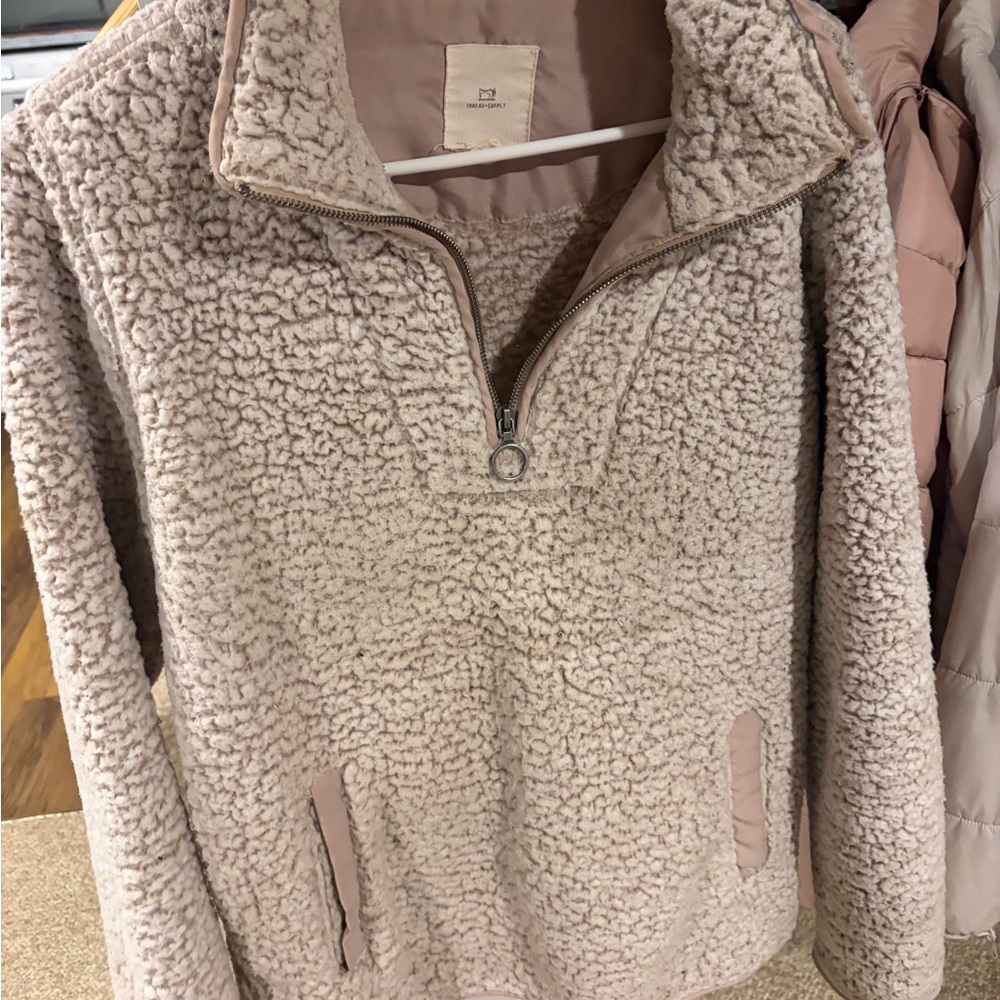 Thread & Supply Cream Sherpa Pullover